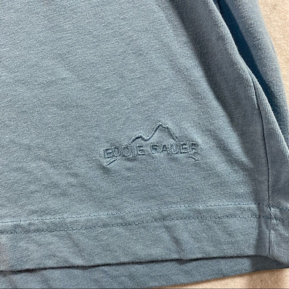 Eddie Bauer Shirt Men XL short sleeve light blue cotton blend mens T-shirt - Picture 4 of 7